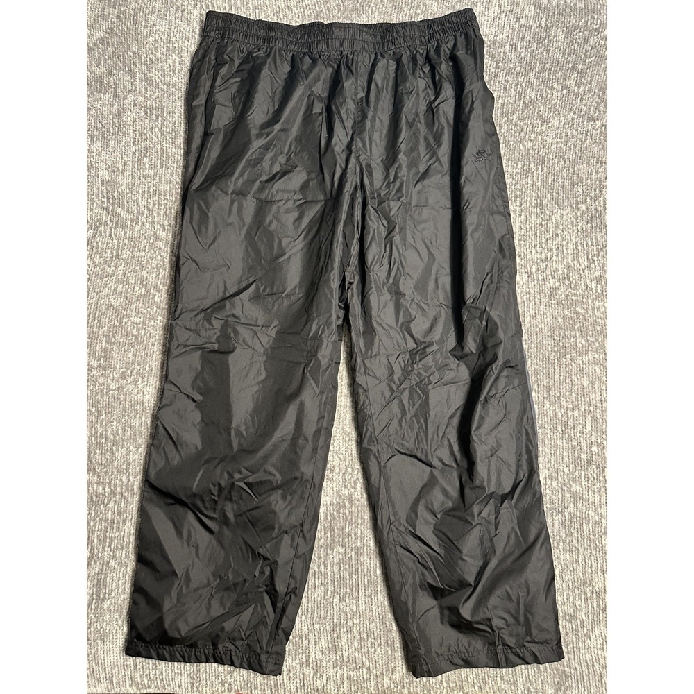 Vintage  Starter Black Windbreaker Pants Mens XL 40-42 Drawstring Mesh Lined